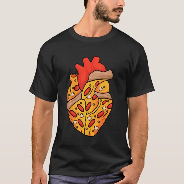Pizza Heart Slice Neapolitan Lover Pizzeria Pizzai T-Shirt (Vorderseite)