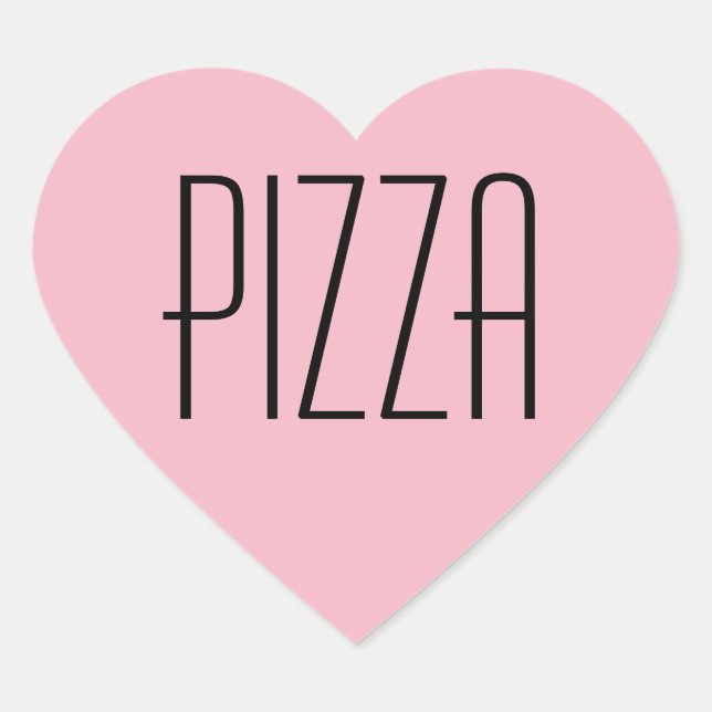 Pizza Heart Sticker (Vorderseite)