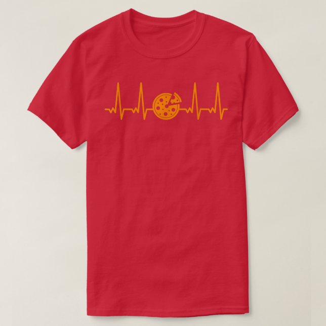 Pizza Heartbeat Designlustige Pizza 16703294 T-Shirt (Design vorne)