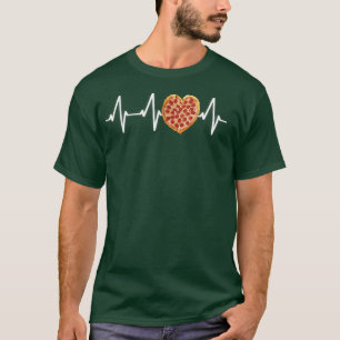Pizza Heartbeat Pizza Pulse Food Lover Feinschmeck T-Shirt