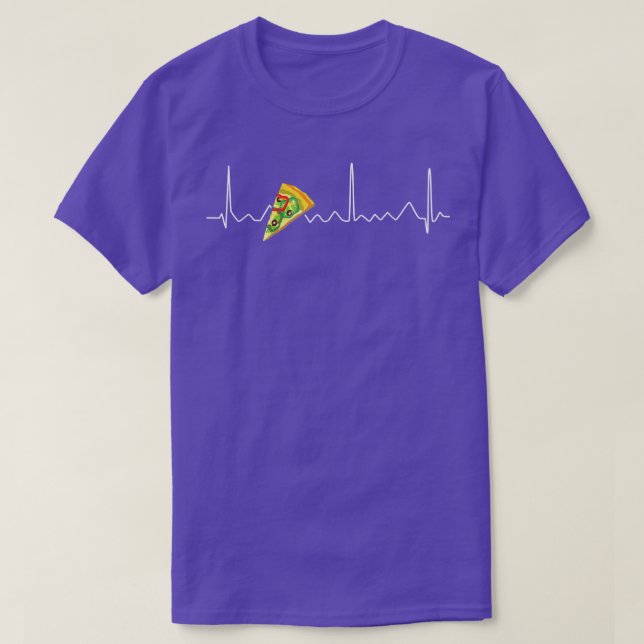 Pizza Heartbeat Schönes Design für Pizza Liebhaber T-Shirt (Design vorne)