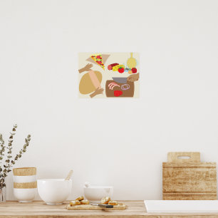 Pizza Herstellung Poster