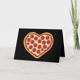 Pizza Herzförmig Süß Valentinstag Dankeskarte