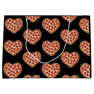 Pizza Herzförmig Süß Valentinstag Große Geschenktüte