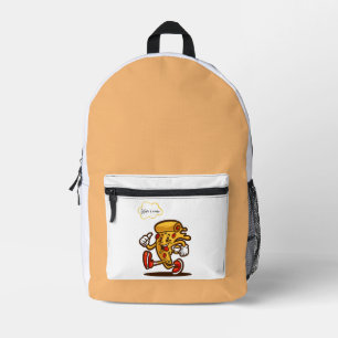 Pizza, hier kommt ich bedruckter rucksack