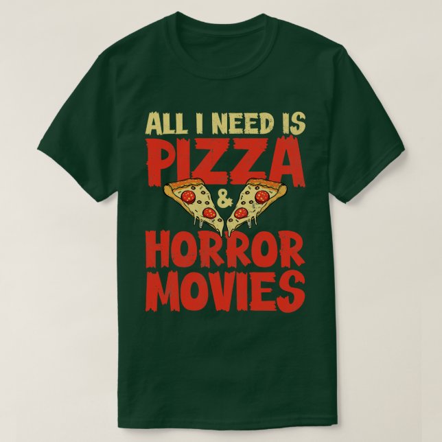 Pizza Horror Movies T-Shirt (Design vorne)