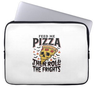 Pizza-Horror-Shirt Vintage-Gravur Filmnacht-D Laptopschutzhülle