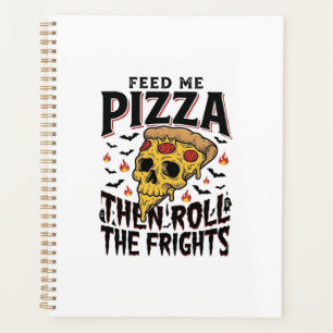 Pizza-Horror-Shirt Vintage-Gravur Filmnacht-D Planer