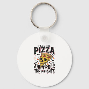 Pizza-Horror-Shirt Vintage-Gravur Filmnacht-D Schlüsselanhänger