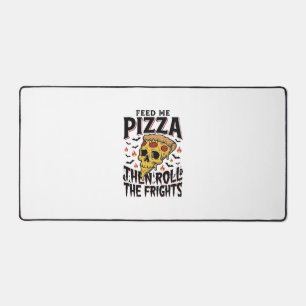 Pizza-Horror-Shirt Vintage-Gravur Movie-Night-D Schreibtischunterlage