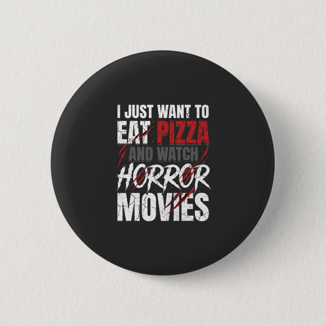 Pizza-Horrorfilme-Halloween-Design_1 Button (Vorderseite)