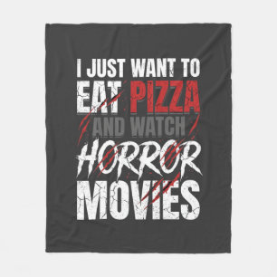 Pizza-Horrorfilme-Halloween-Design_1 Fleecedecke