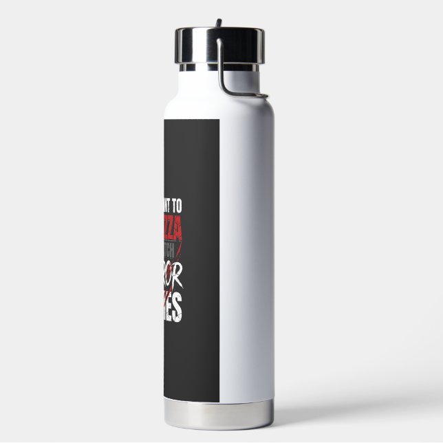 Pizza-Horrorfilme-Halloween-Design_1 Trinkflasche (Links)