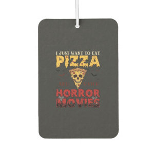 Pizza-Horrorfilme Halloween-Totenkopf-Fledermäuse  Autolufterfrischer