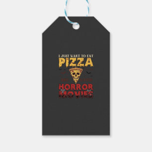 Pizza-Horrorfilme Halloween-Totenkopf-Fledermäuse Geschenkanhänger