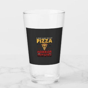 Pizza-Horrorfilme Halloween-Totenkopf-Fledermäuse  Glas