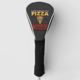 Pizza-Horrorfilme Halloween-Totenkopf-Fledermäuse Golf Headcover