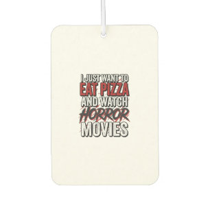 Pizza-Horrorfilme Vintage-Halloween-Typografie S Autolufterfrischer
