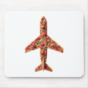 PIZZA IM FLUGZEUG MOUSEPAD