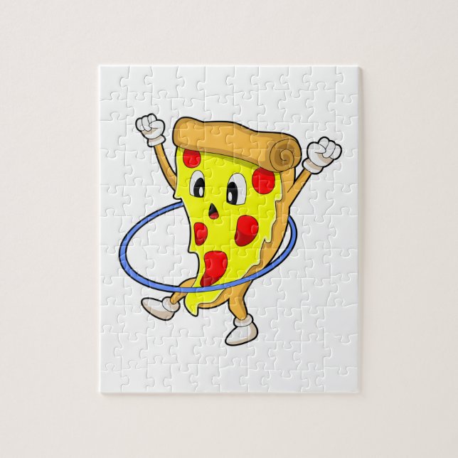 Pizza in Fitness mit Reifen der Fitness.PNG Puzzle (Vertikal)