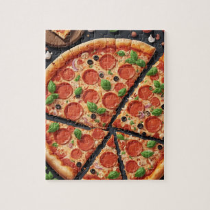 Pizza in Scheiben Puzzle