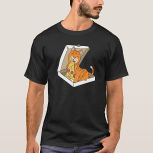 Pizza Ingwerkatze Haustier T-Shirt