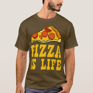 Pizza is Life Pizza Slice Artwork T-Shirt