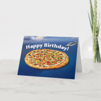 Pizza Island Geburtstagskarte Karte