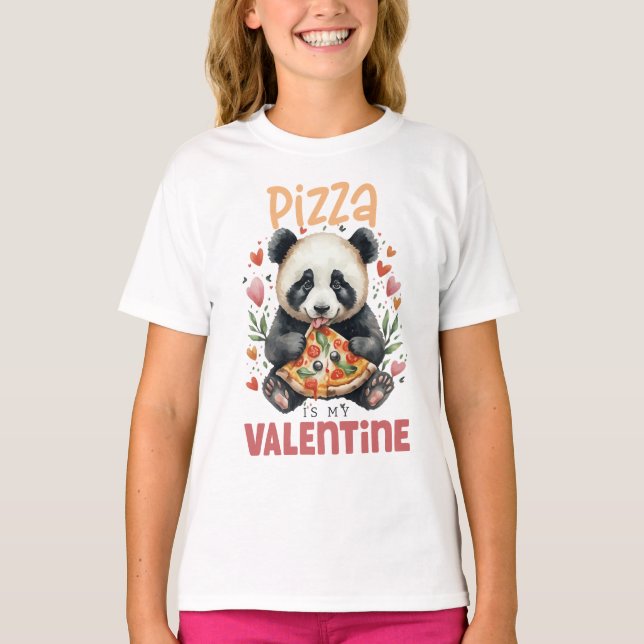Pizza ist der T - Shirt meiner Valentine Girls (Vorderseite)