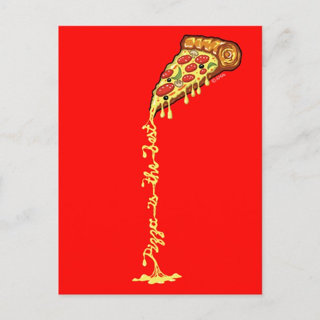 Pizza ist die beste postkarte (Vorderseite)