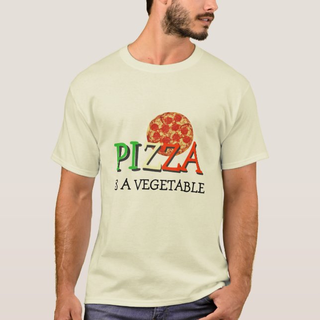 Pizza ist ein Gemüse T-Shirt (Vorderseite)