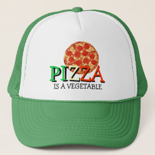 Pizza ist ein lustiges Gemüsezitat Truckerkappe