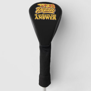Pizza ist immer die Antwort Retro Golf Headcover