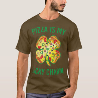 Pizza ist mein glückliches Pizza-Kleeblatt St Patr T-Shirt