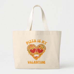 Pizza ist mein Valentine Jumbo Stoffbeutel