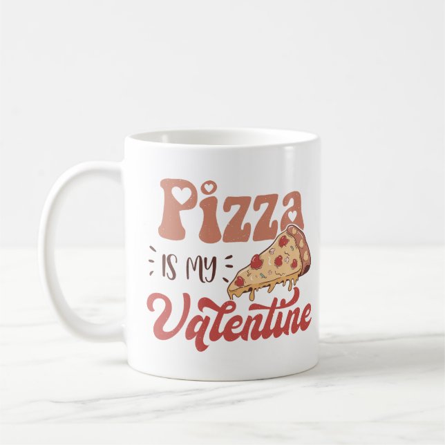 Pizza ist mein Valentine Kaffeetasse (Links)