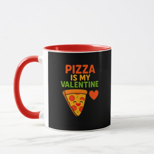 Pizza ist mein Valentine Tasse (Links)