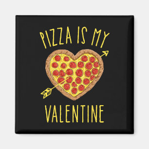 Pizza ist mein Valentiner Valentinstag Herz Pepper Magnet
