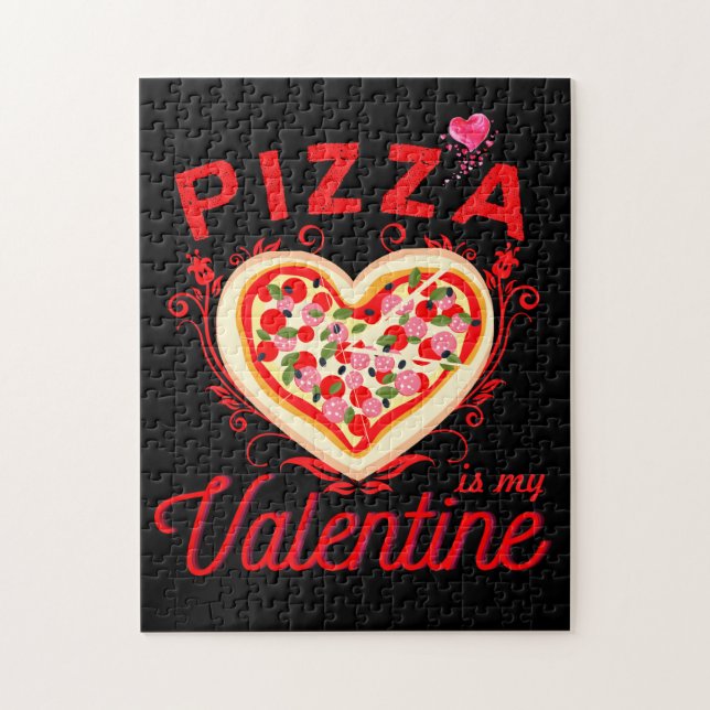 Pizza ist mein Valentiner Valentinstag Puzzle (Vertikal)