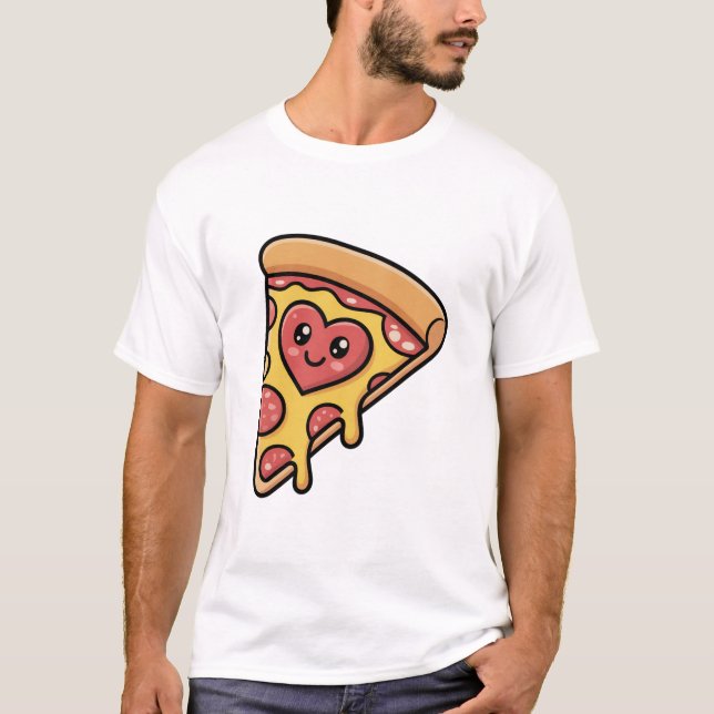Pizza ist mein Valentinisches Shirt (Vorderseite)