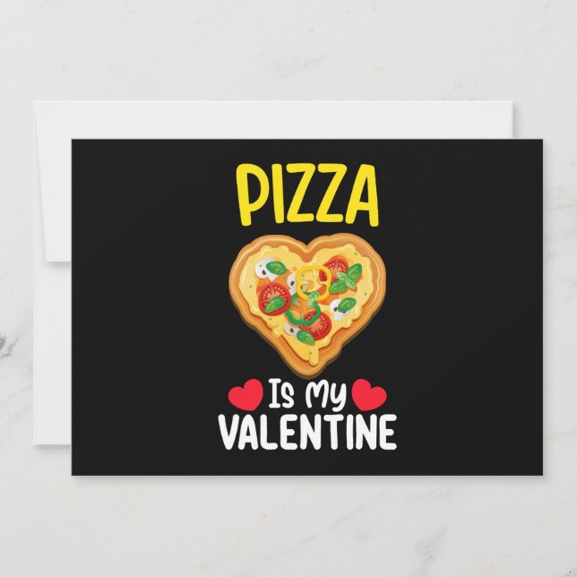 Pizza ist mein Valentinstag Funny Food Liebhaber Einladung (Vorderseite)