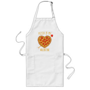 Pizza ist mein Valentinstag Lange Schürze