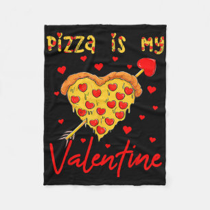 Pizza ist mein Valentinstag Lustiger Valentinstag Fleecedecke