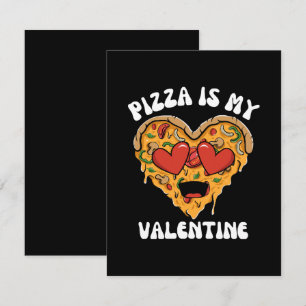 Pizza Ist Mein Valentinstag RSVP Karte