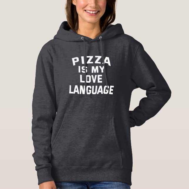 Pizza ist meine Liebe. Funny Pizza Hoodie (Vorderseite)