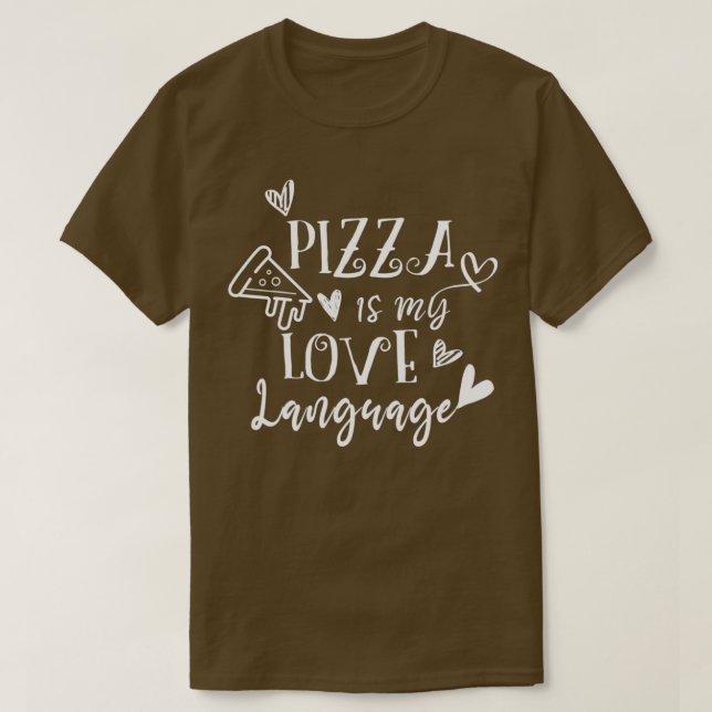 Pizza ist meine Liebe Funny Pizza Men Women T-Shirt (Design vorne)