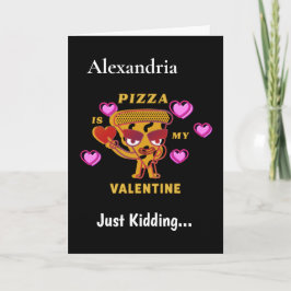 Pizza ist meine Liebe im Herzen des Valentins Feiertagskarte