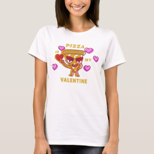 Pizza ist meine Liebe im Herzen des Valentins T-Shirt
