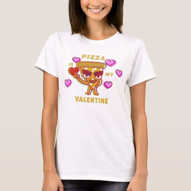 Pizza ist meine Liebe im Herzen des Valentins T-Shirt (Vorderseite)