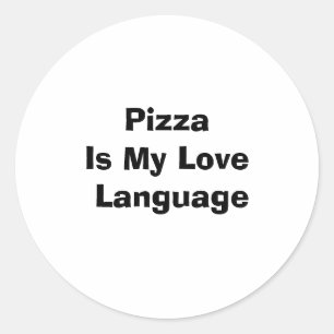 Pizza ist meine Liebe Runder Aufkleber